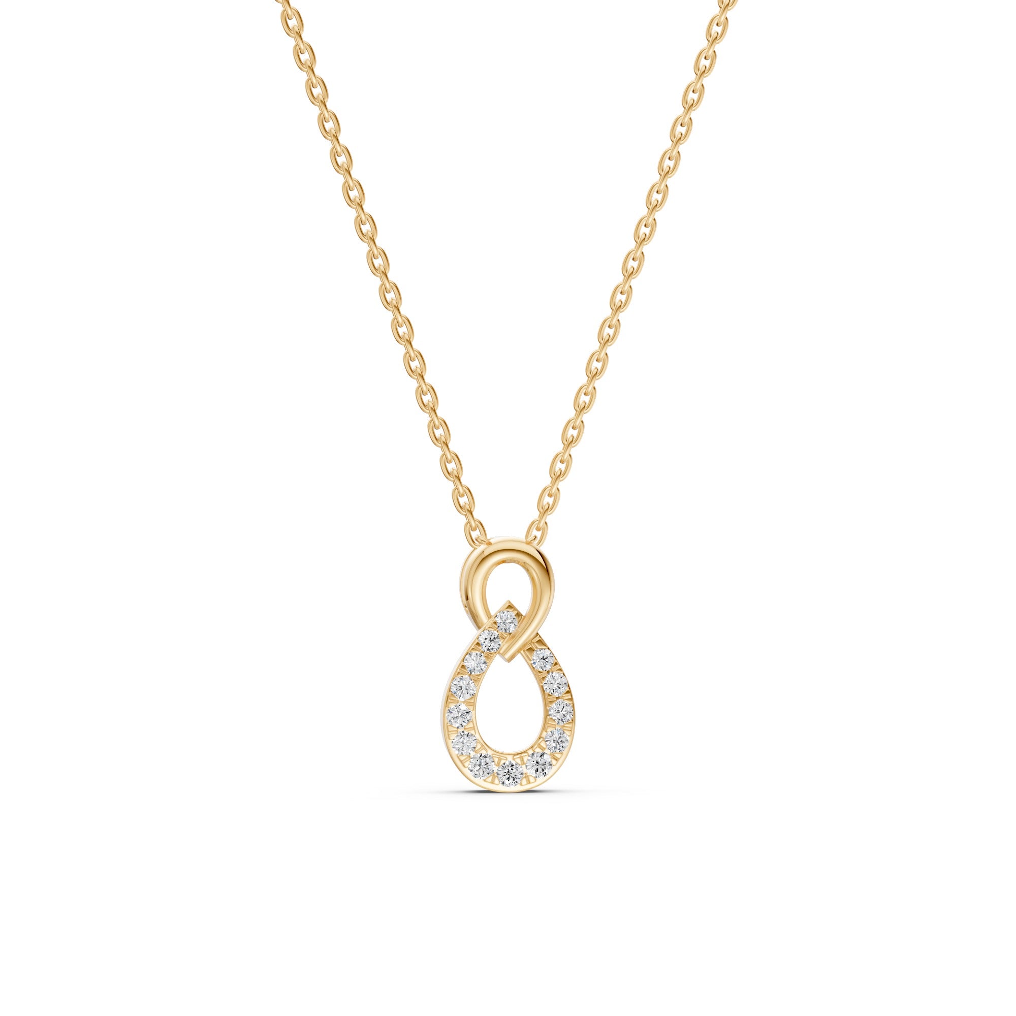 Entwined Pear Diamond Pendant
