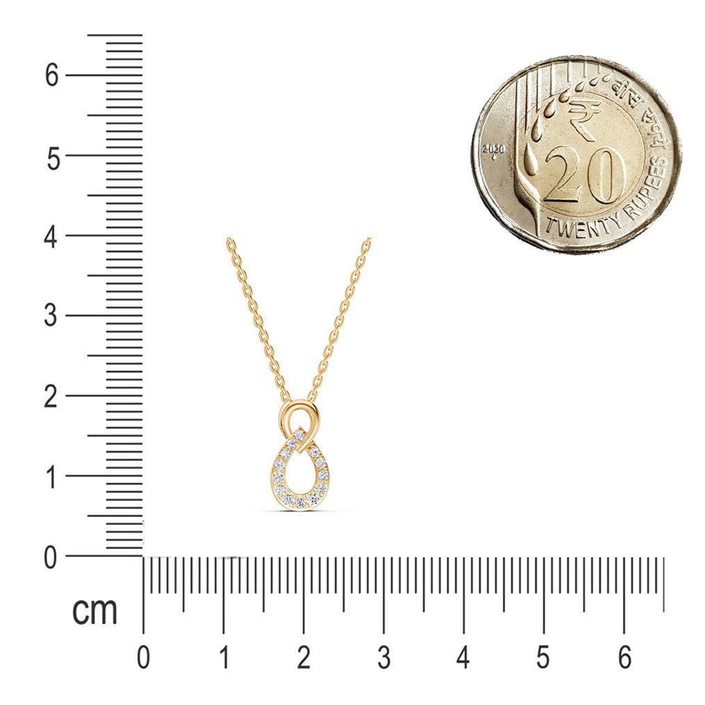 Entwined Pear Diamond Pendant