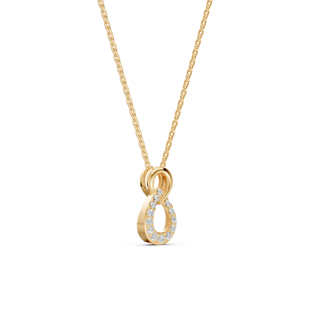 Entwined Pear Diamond Pendant