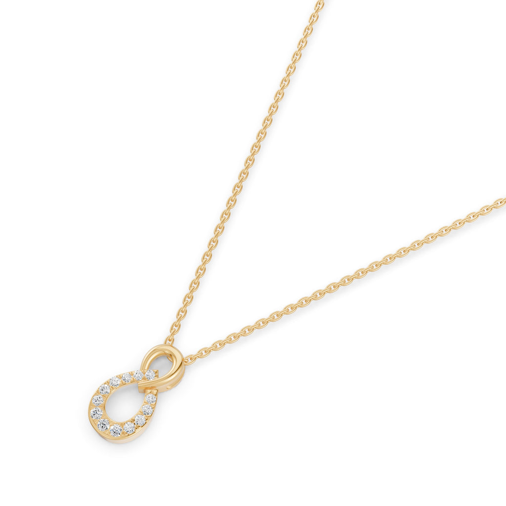 Entwined Pear Diamond Pendant