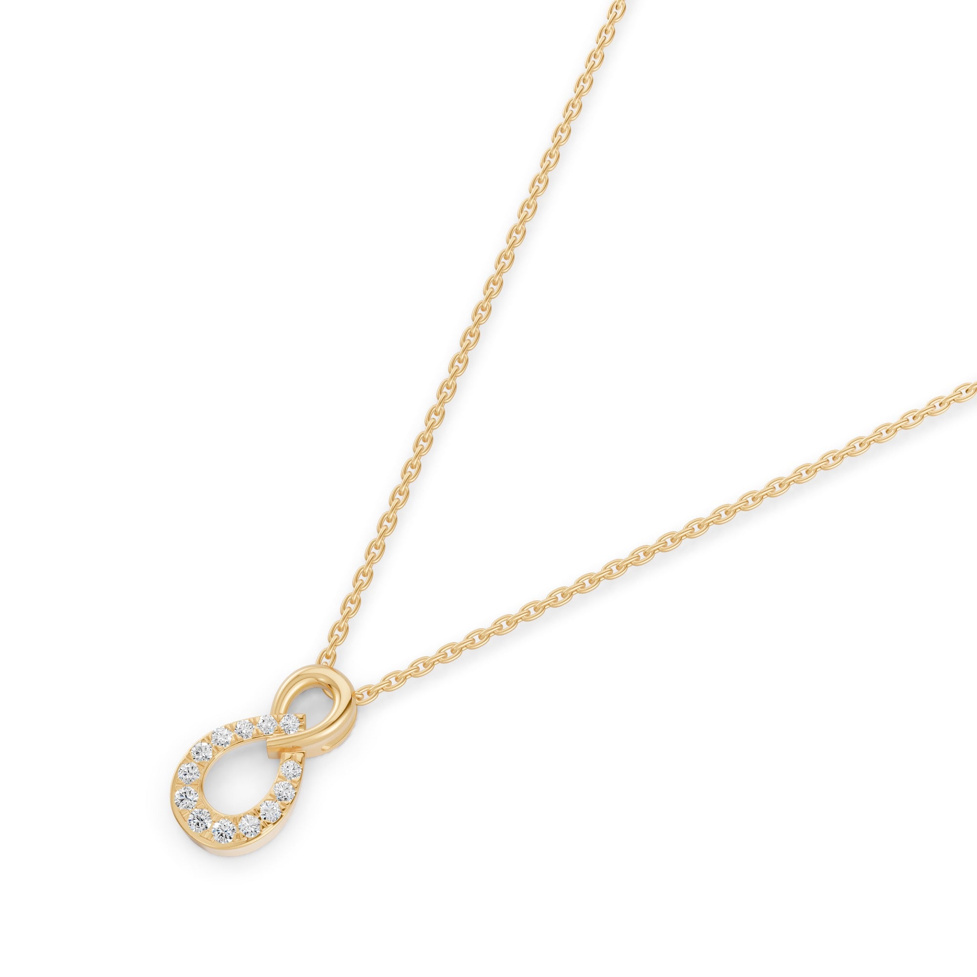 Entwined Pear Diamond Pendant