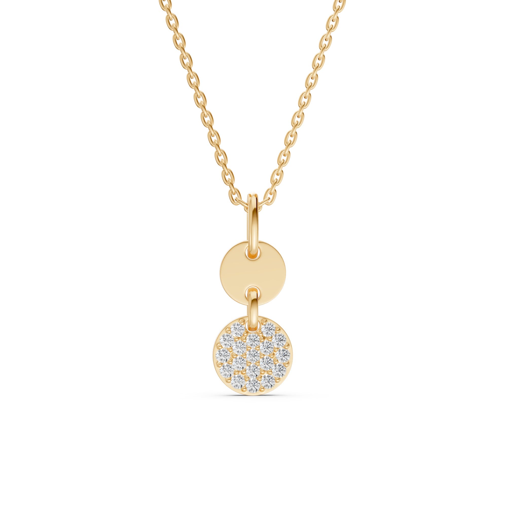Disc Diamond Pendant