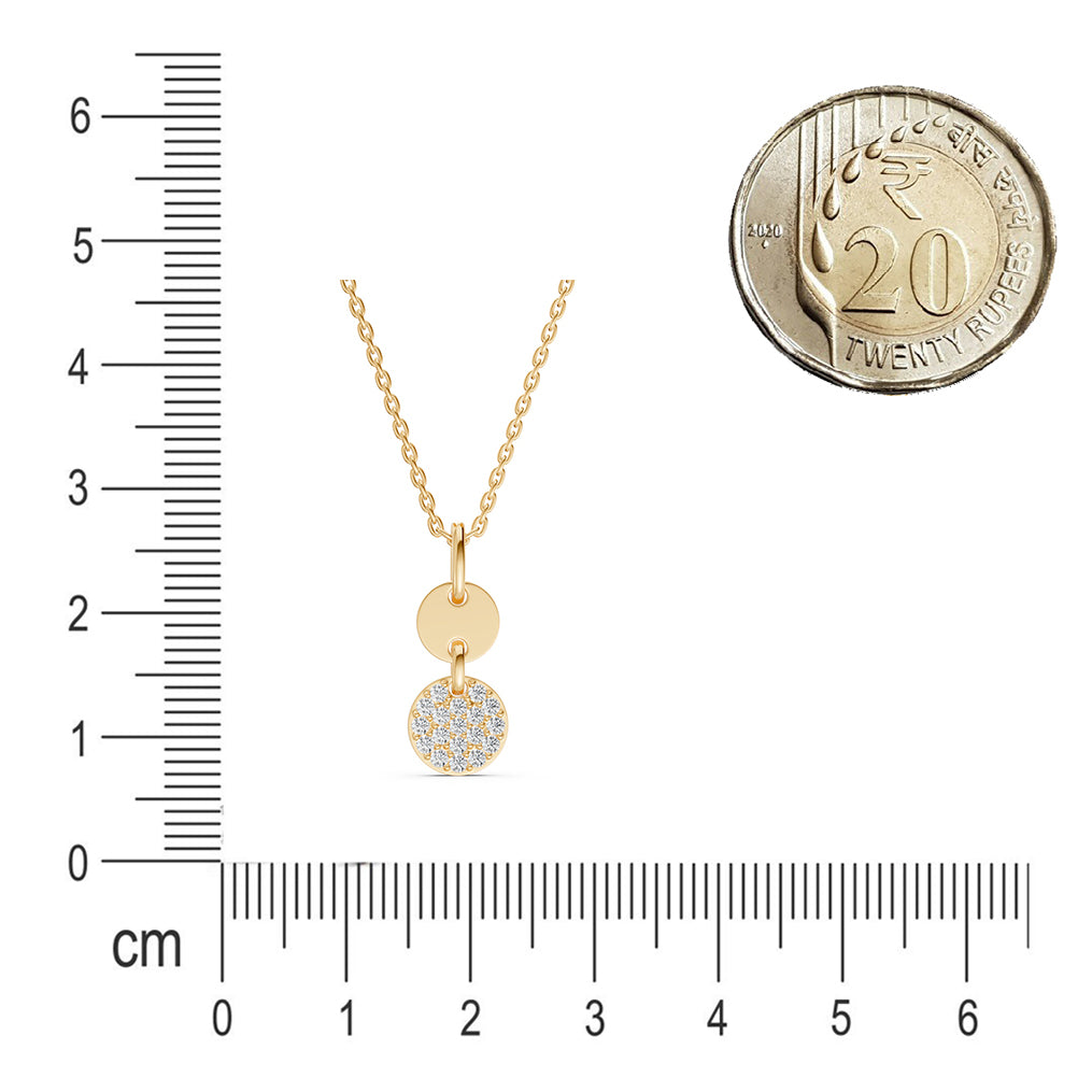 Disc Diamond Pendant