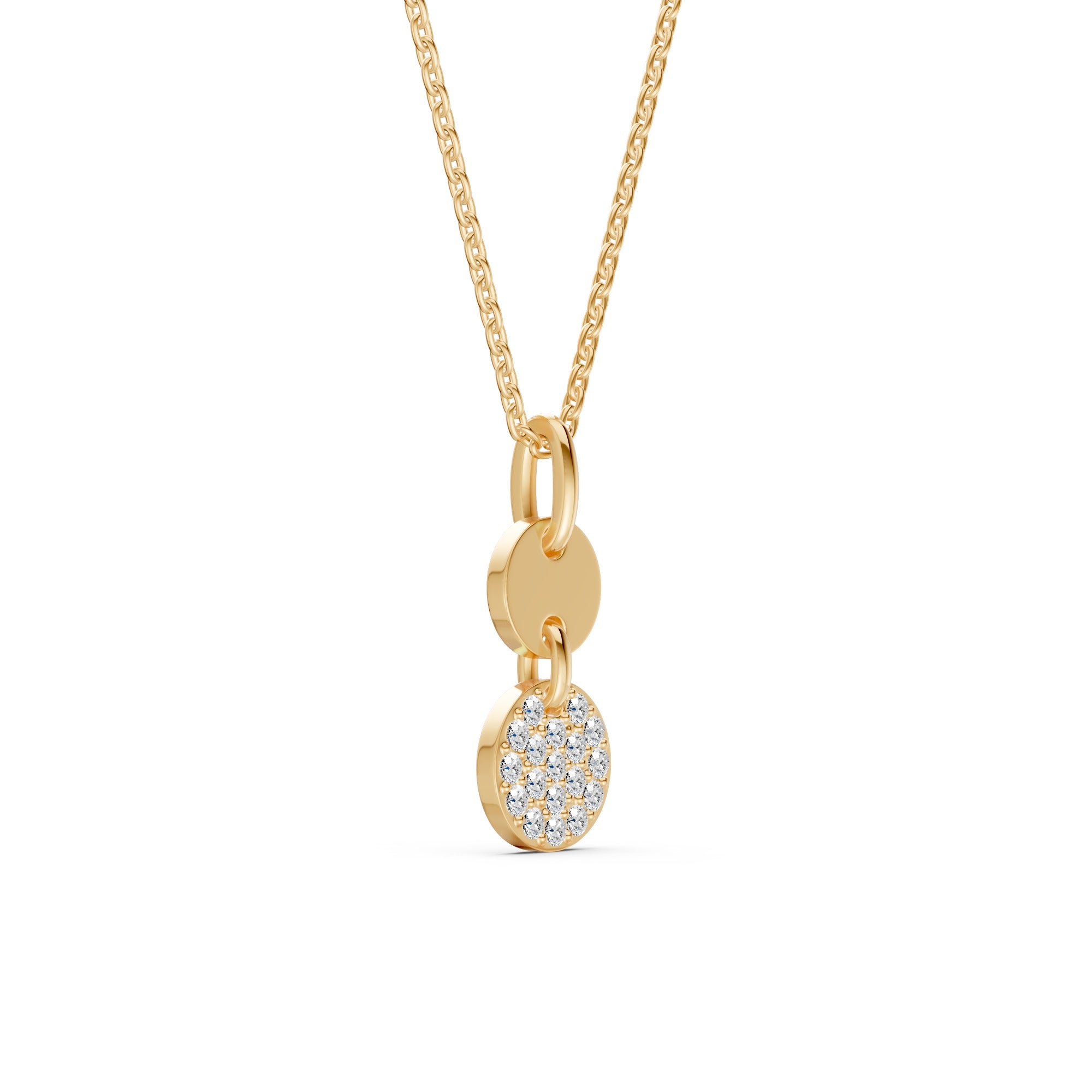 Disc Diamond Pendant