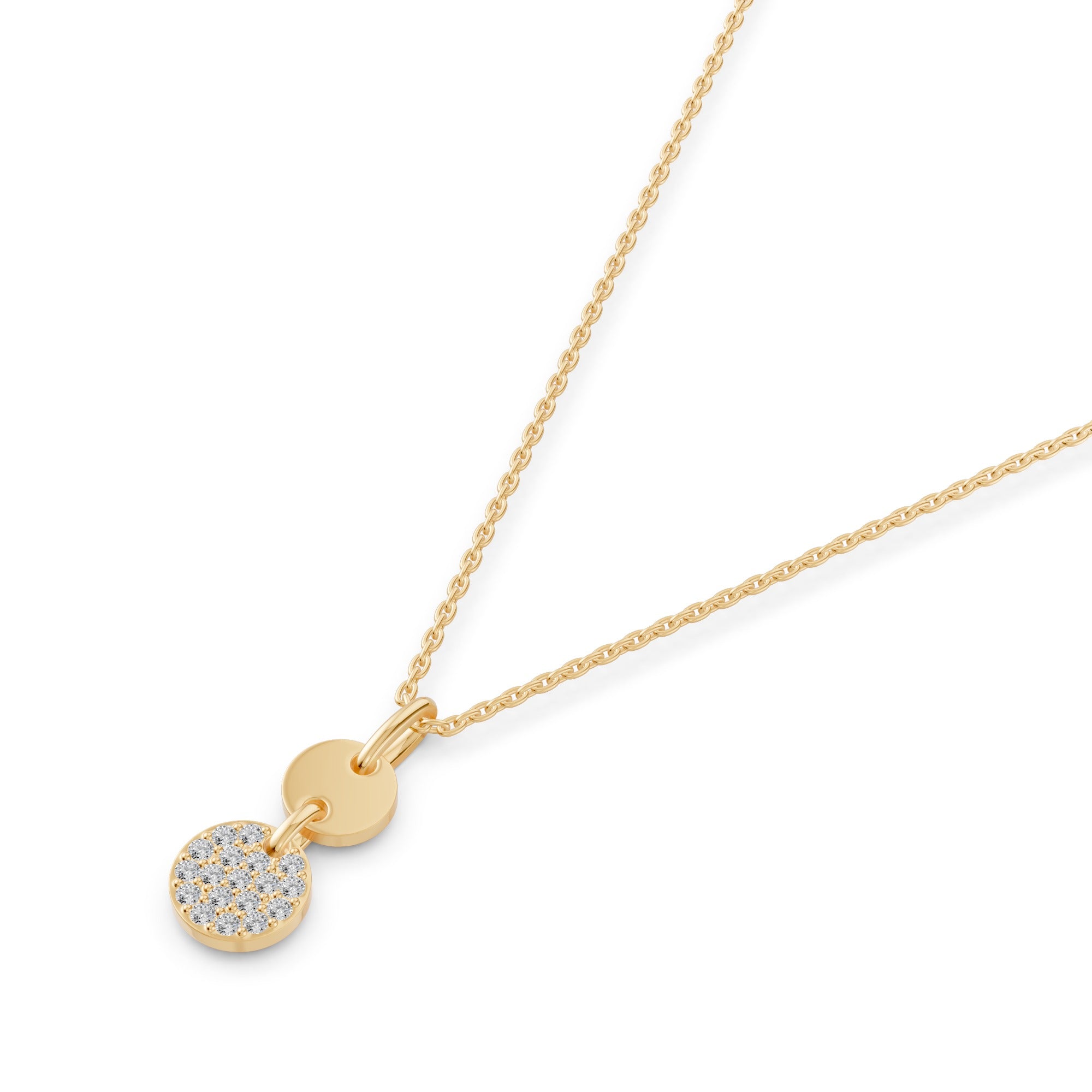 Disc Diamond Pendant