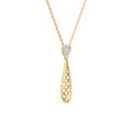 Spiral Pear Diamond Necklace