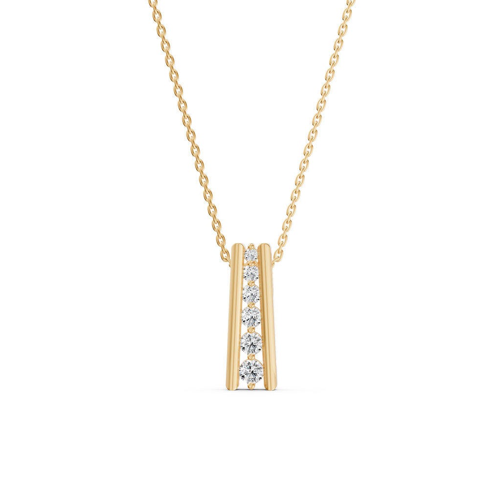 Radiant Diamond Ladder Pendant