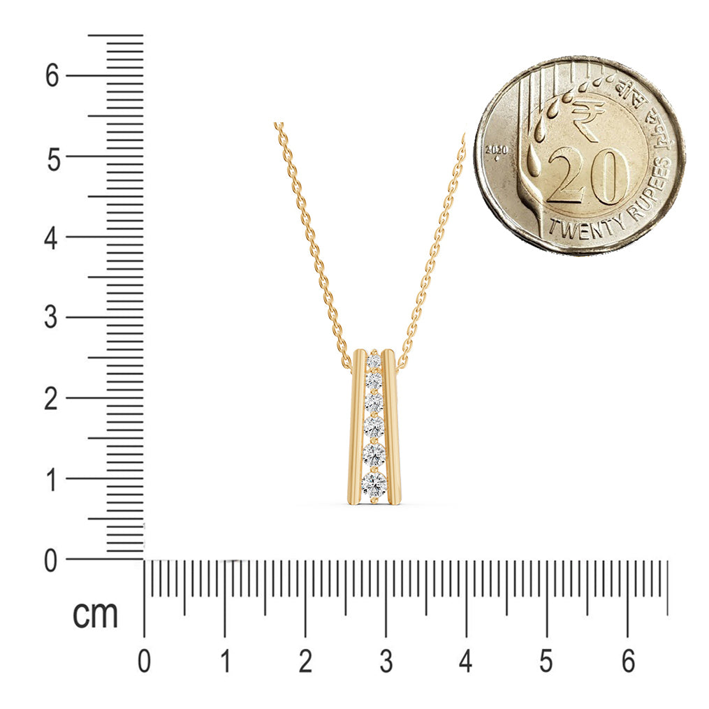 Radiant Diamond Ladder Pendant