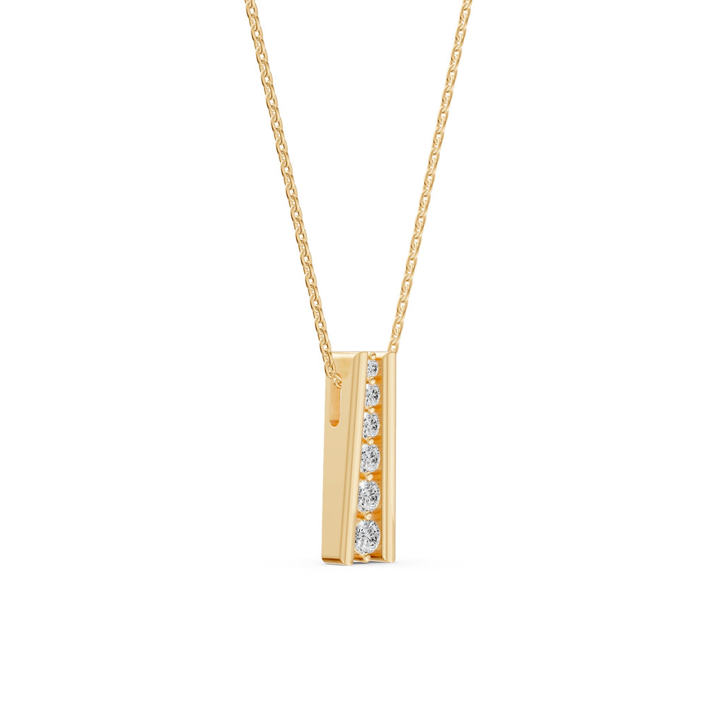 Radiant Diamond Ladder Pendant