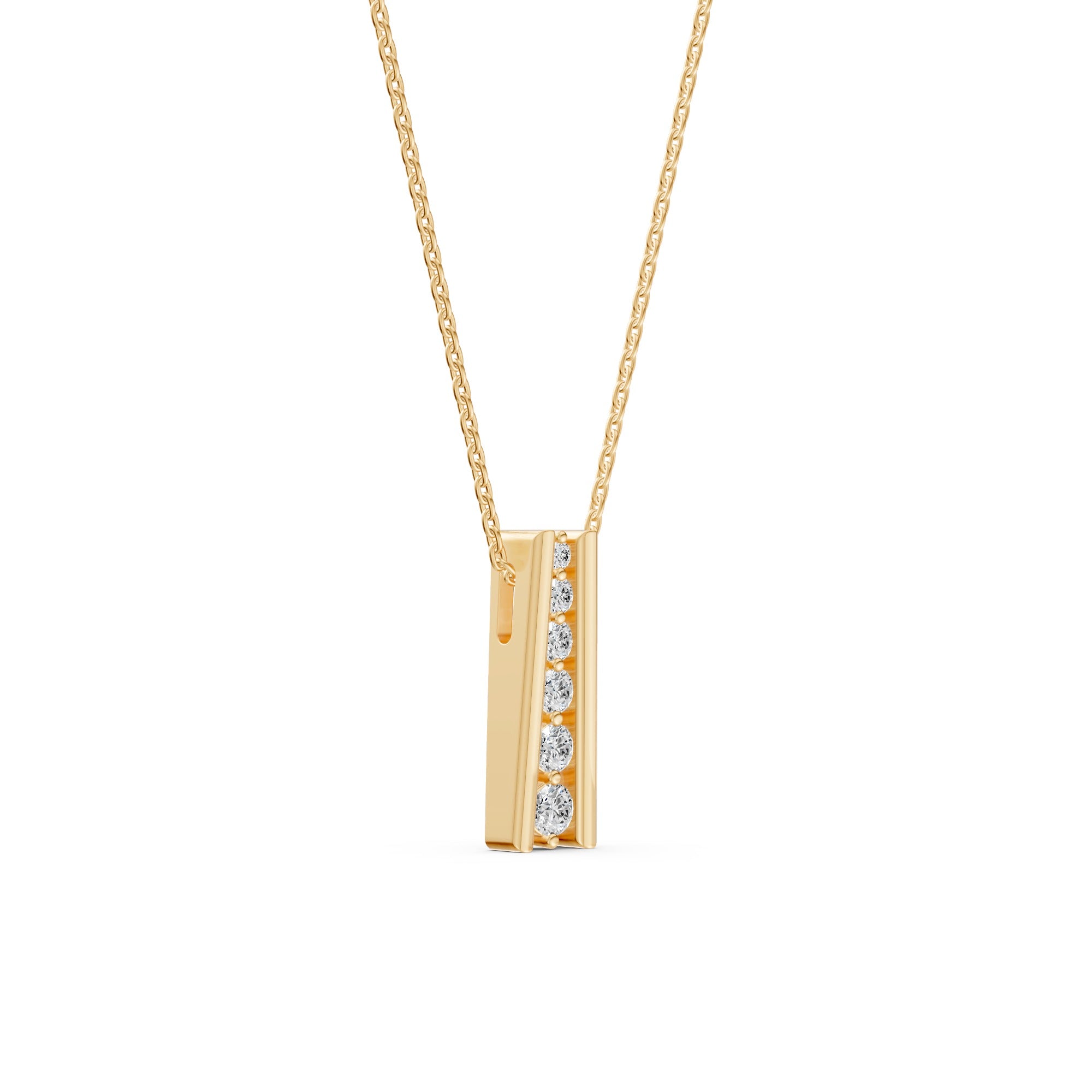 Radiant Diamond Ladder Pendant