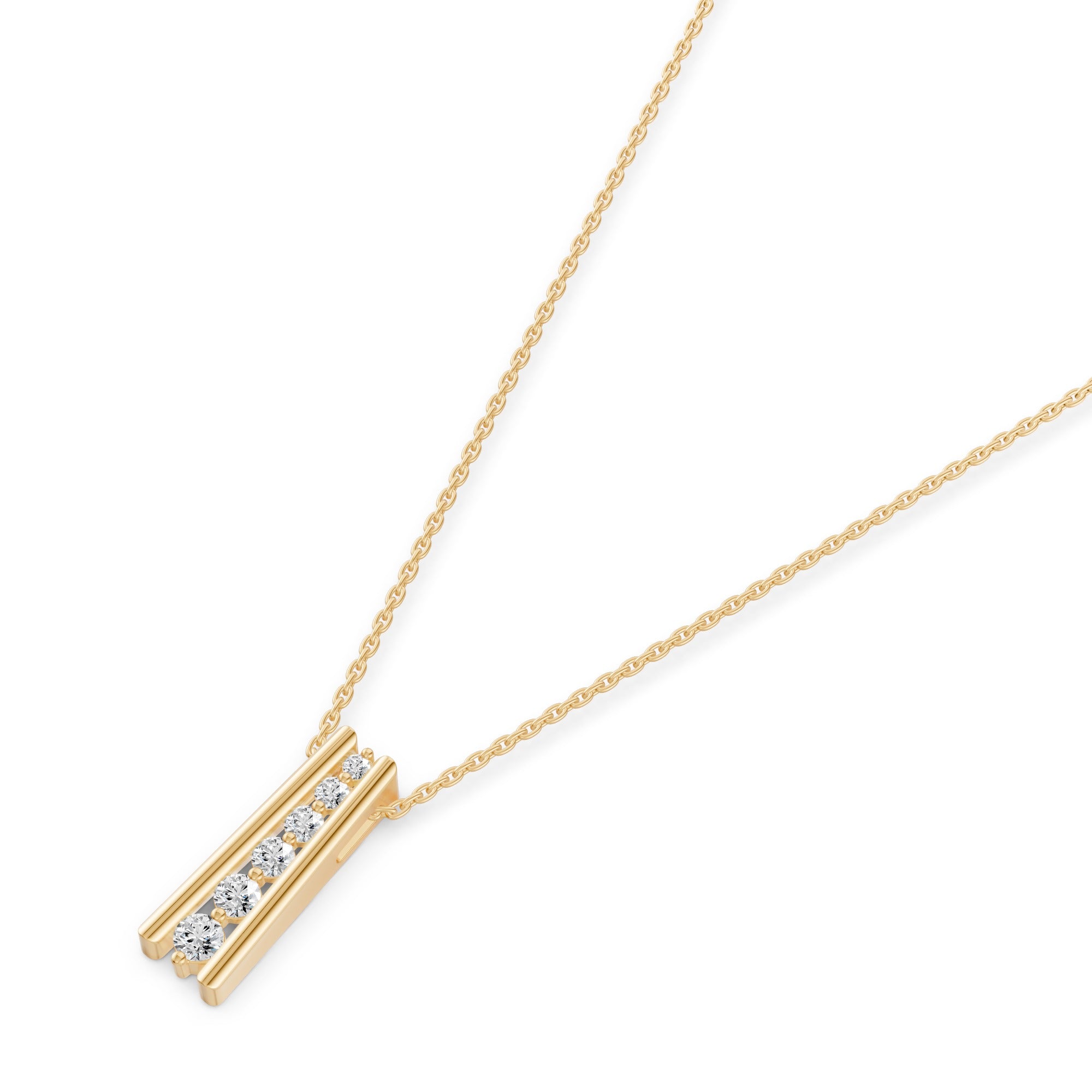Radiant Diamond Ladder Pendant