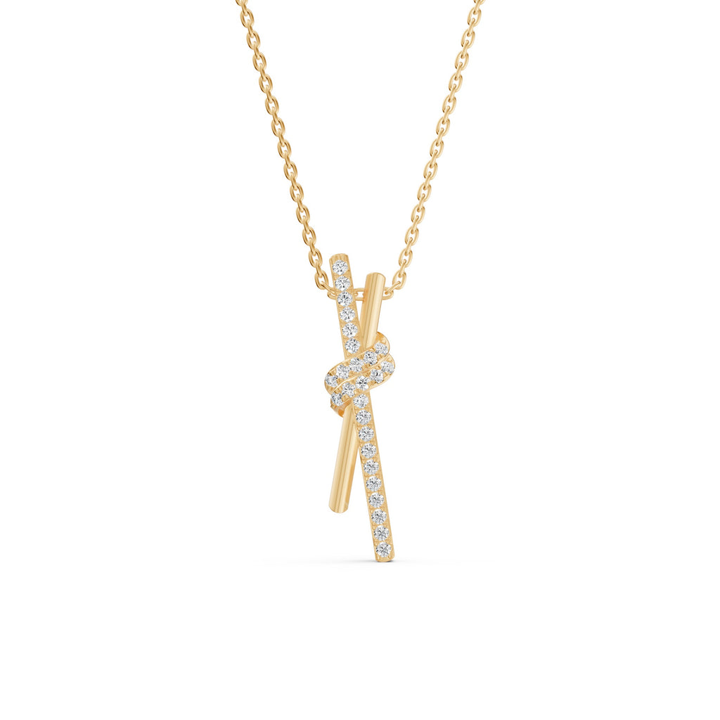 Everlasting Knot Diamond Pendant