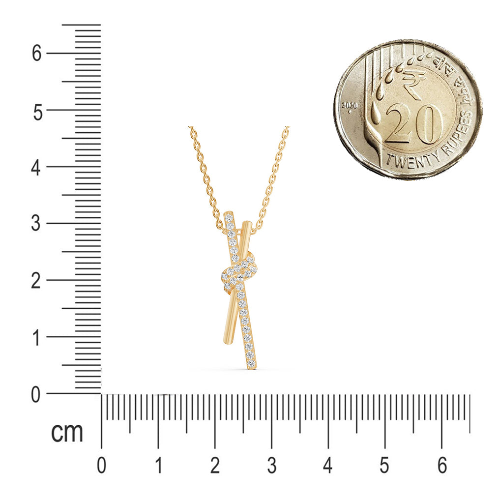 Everlasting Knot Diamond Pendant