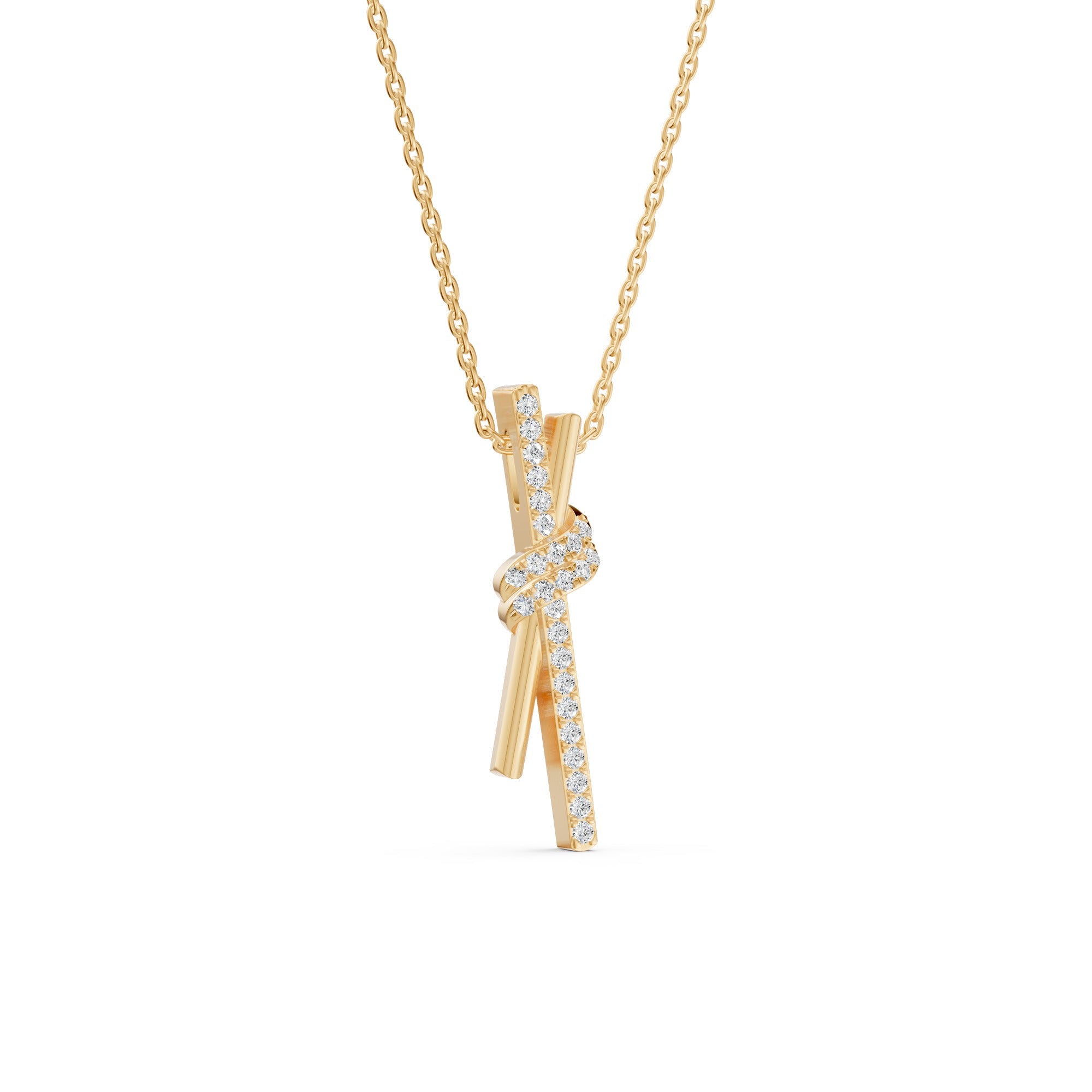 Everlasting Knot Diamond Pendant
