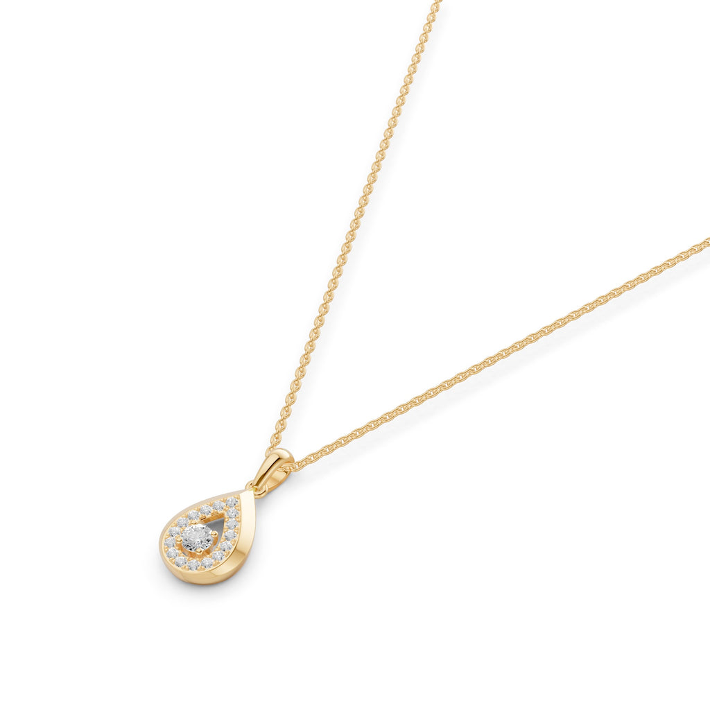 Gleaming Dew Drop Diamond Pendant