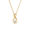 Infinity Twist Diamond Solitaire Pendant