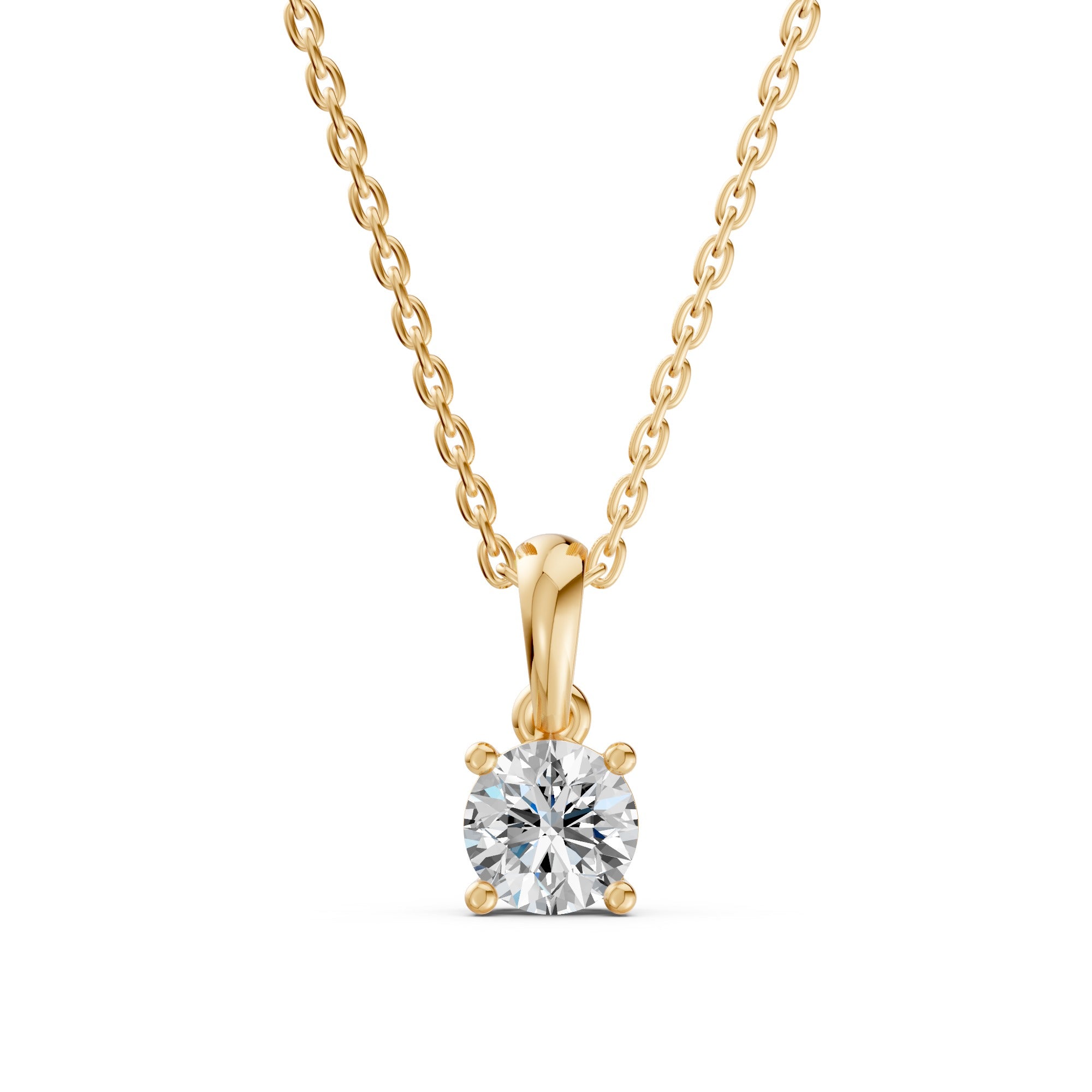 Petite Solitaire Diamond Pendant