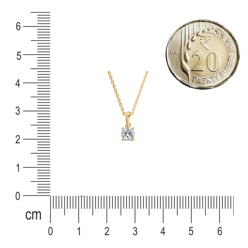 Petite Solitaire Diamond Pendant