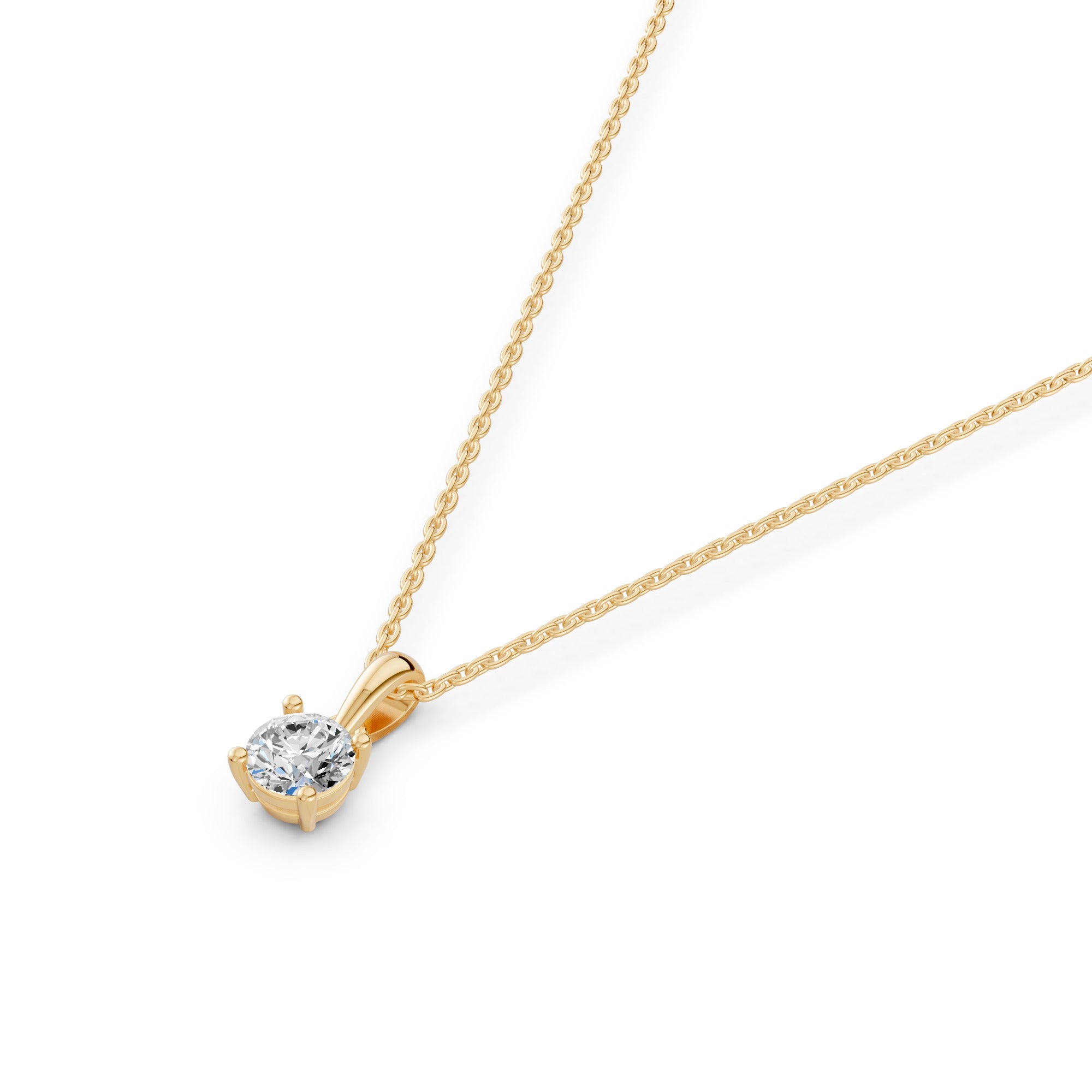 Petite Solitaire Diamond Pendant