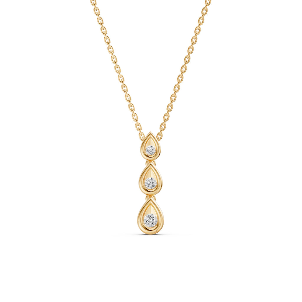 Trinity Pear Diamond Necklace