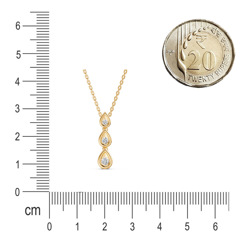 Trinity Pear Diamond Necklace