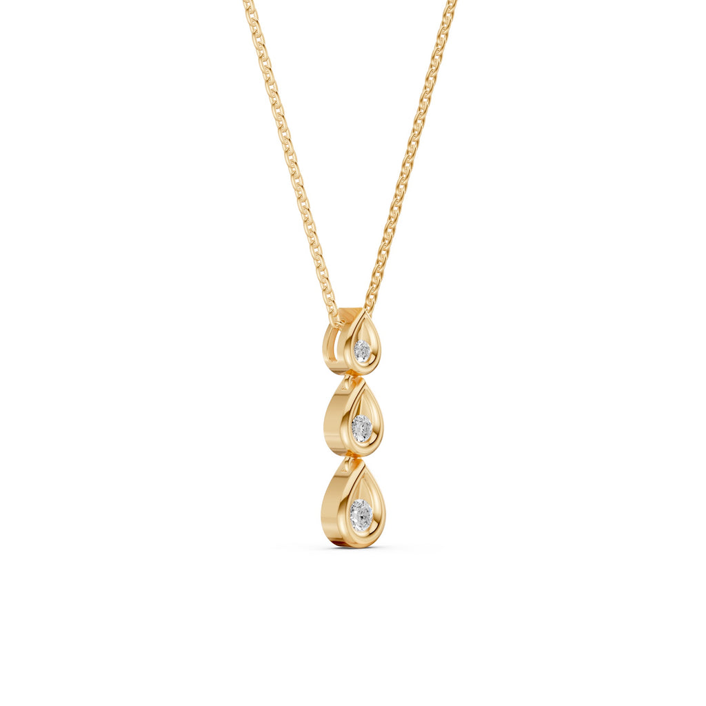 Trinity Pear Diamond Necklace