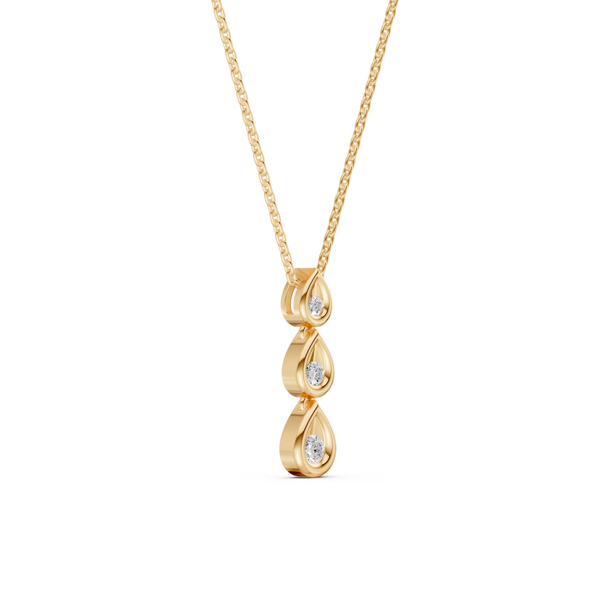 Trinity Pear Diamond Necklace