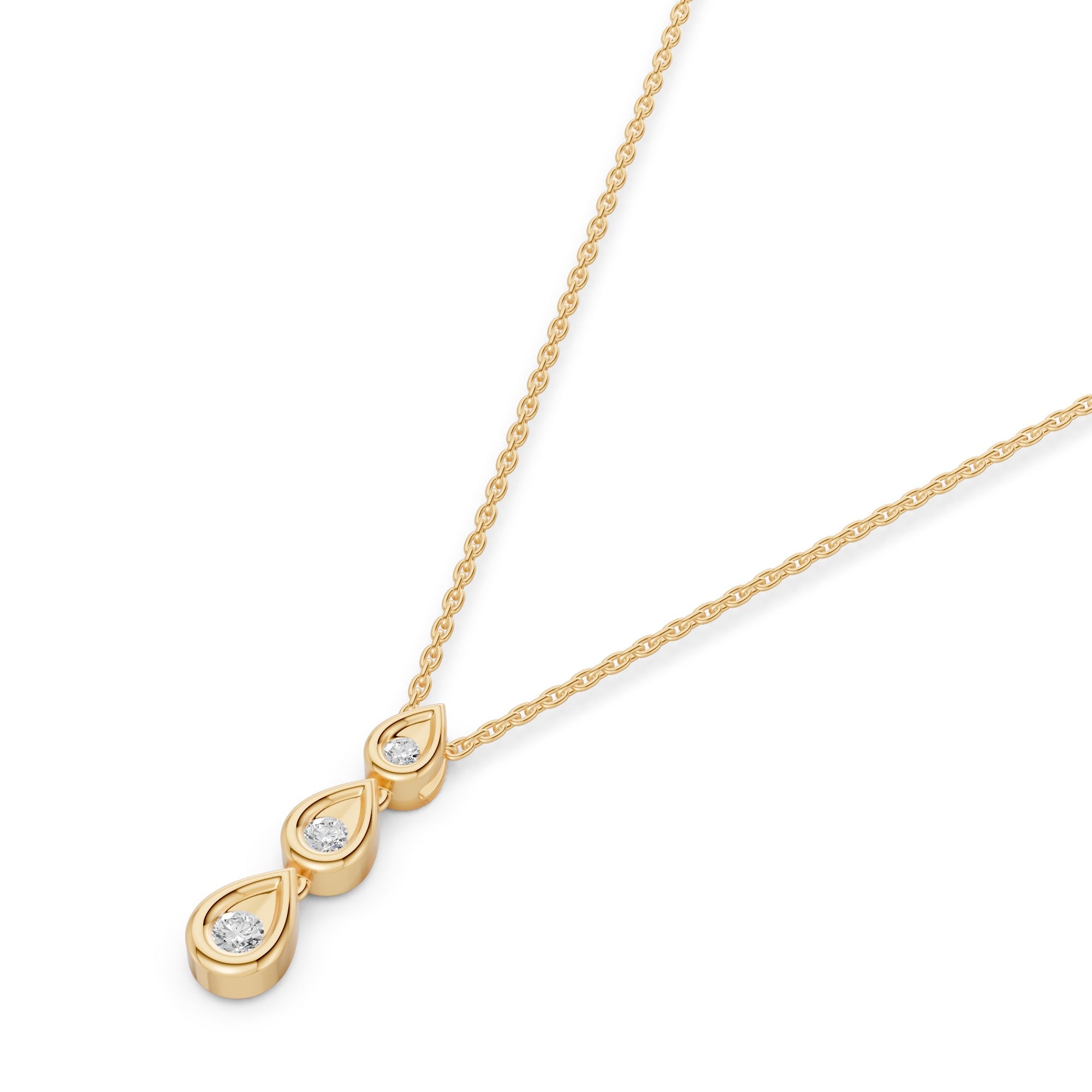 Trinity Pear Diamond Necklace