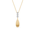 Two-Tone Diamond Drop Necklace