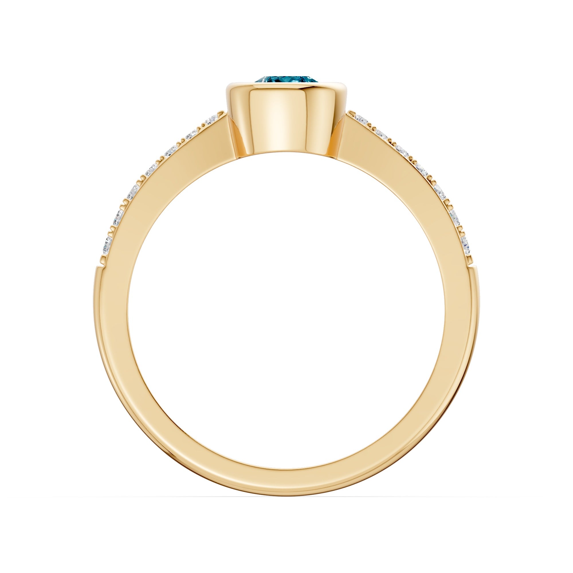 Ocean Drop Gemstone Diamond Ring