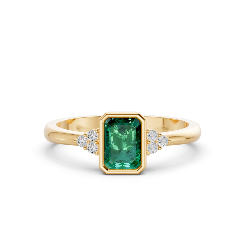 Forest Kissed Gemstone Diamond Ring