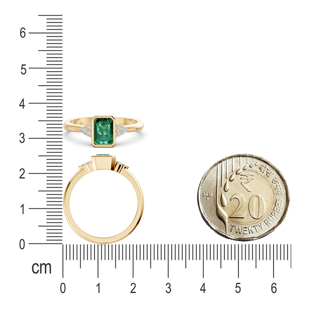 Forest Kissed Gemstone Diamond Ring