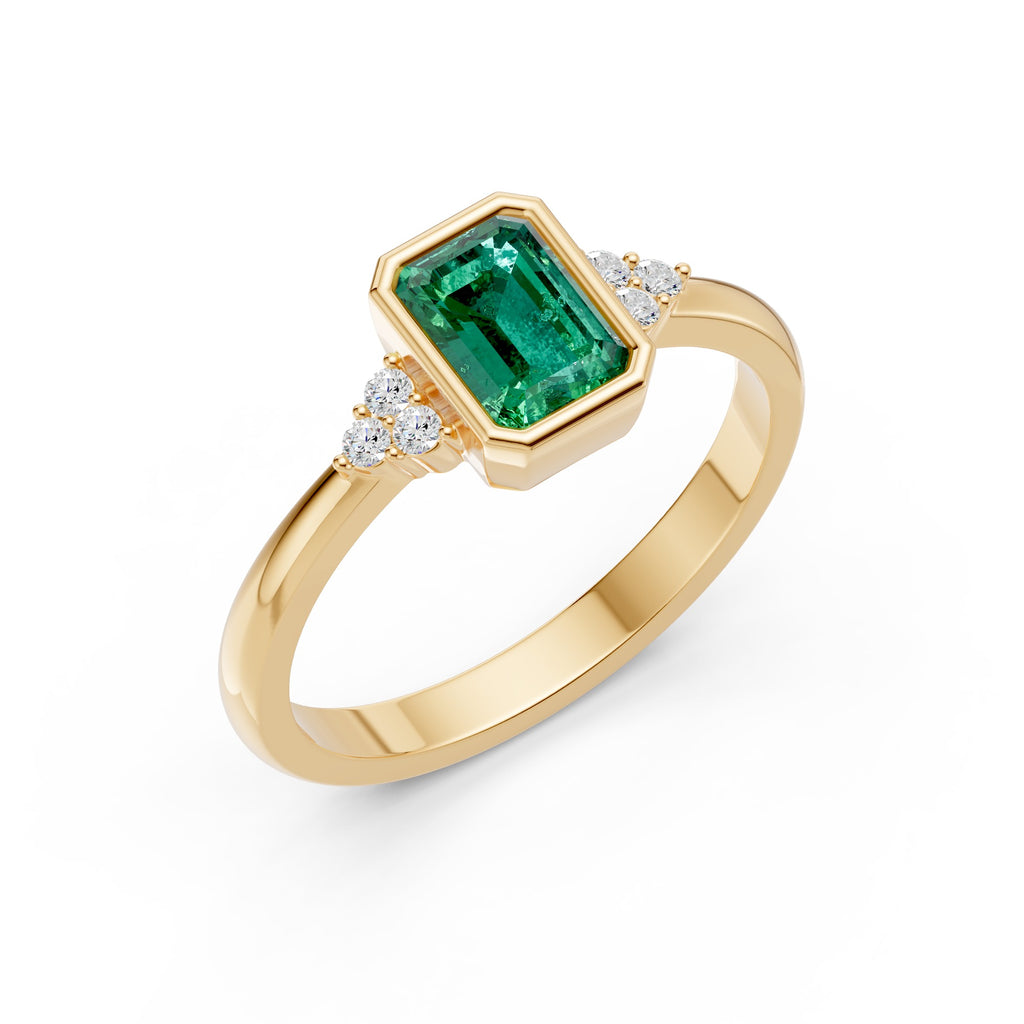 Forest Kissed Gemstone Diamond Ring