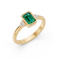 Forest Kissed Gemstone Diamond Ring