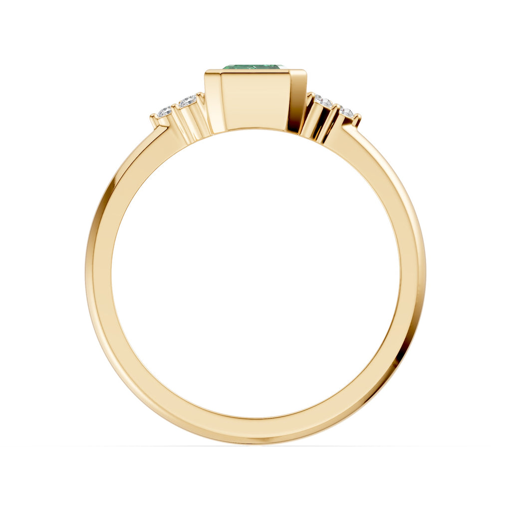 Forest Kissed Gemstone Diamond Ring