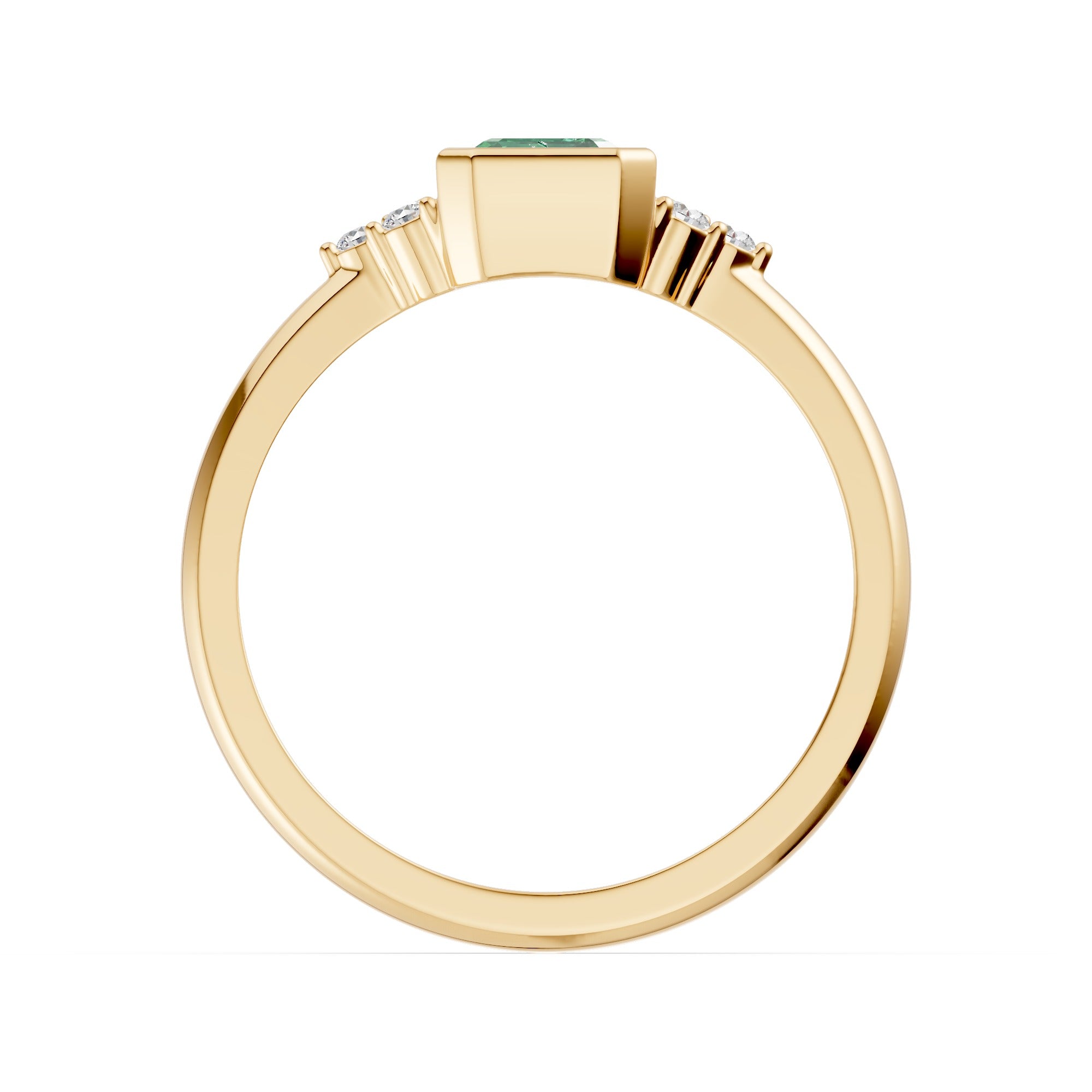 Forest Kissed Gemstone Diamond Ring