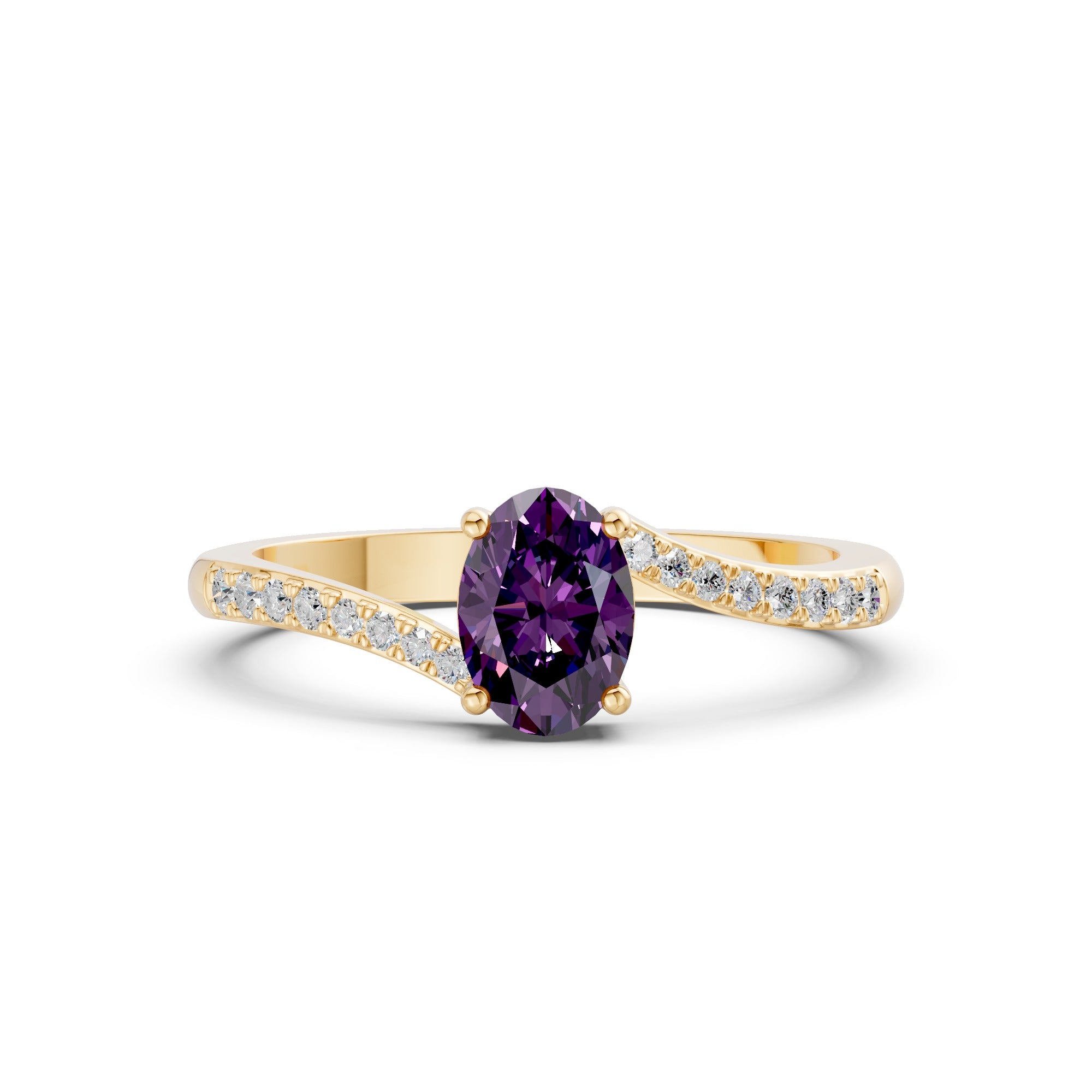 Velvet Rose Gemstone Diamond Ring