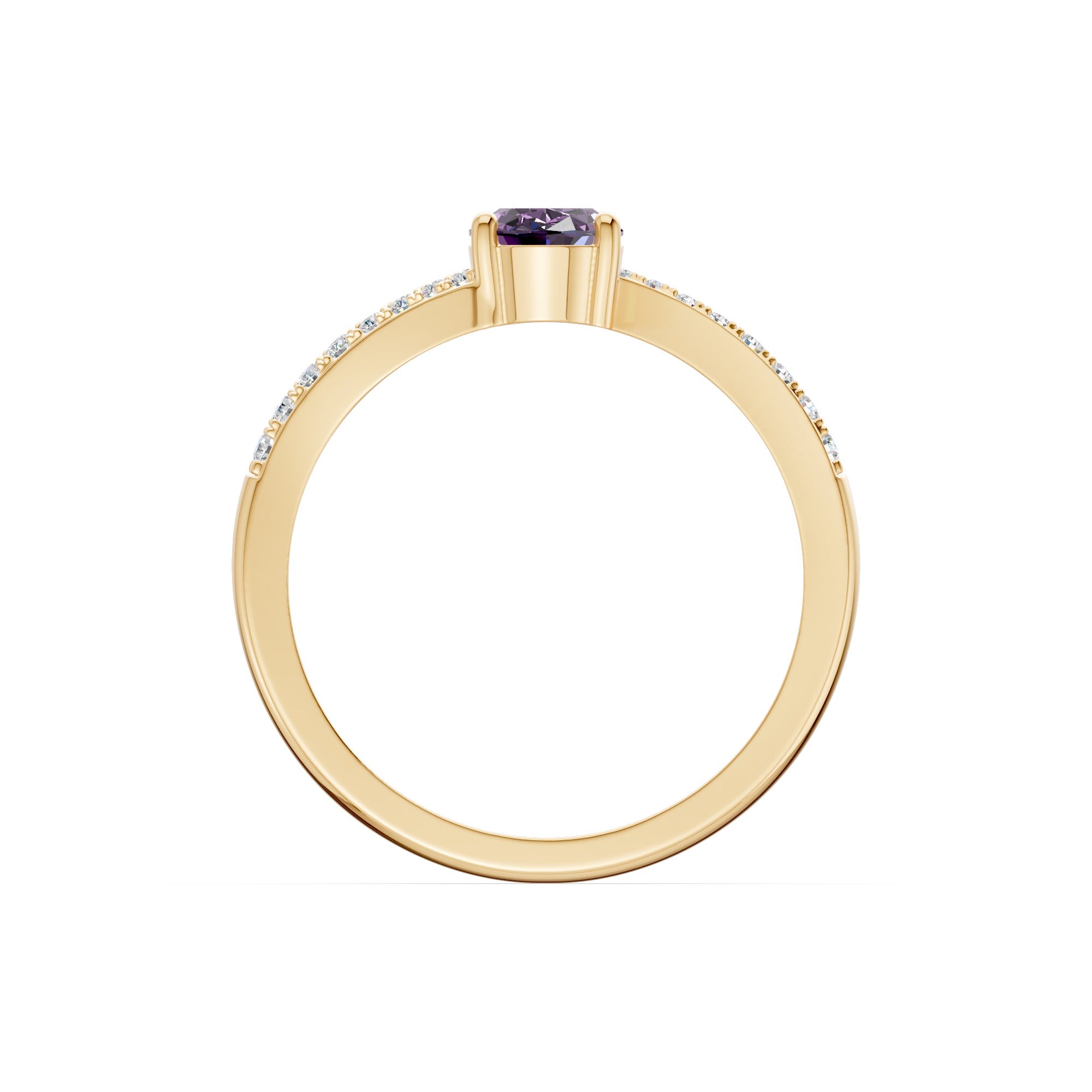 Velvet Rose Gemstone Diamond Ring