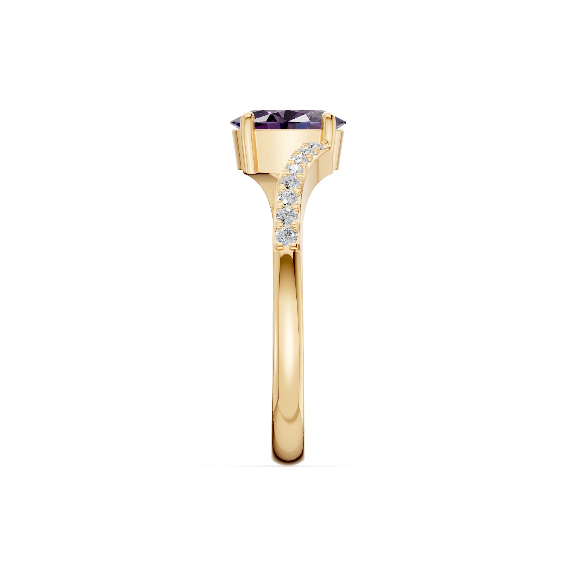 Velvet Rose Gemstone Diamond Ring