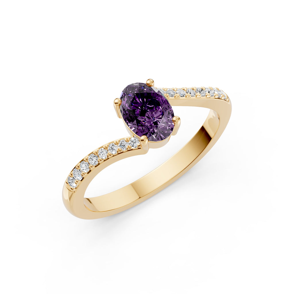 Velvet Rose Gemstone Diamond Ring