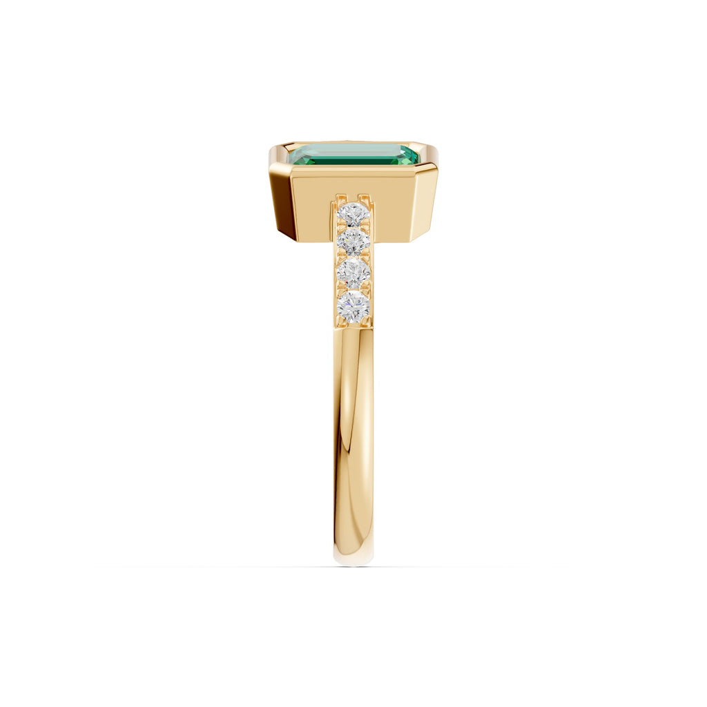 Crimson and Clover Gemstone and Diamond Ring