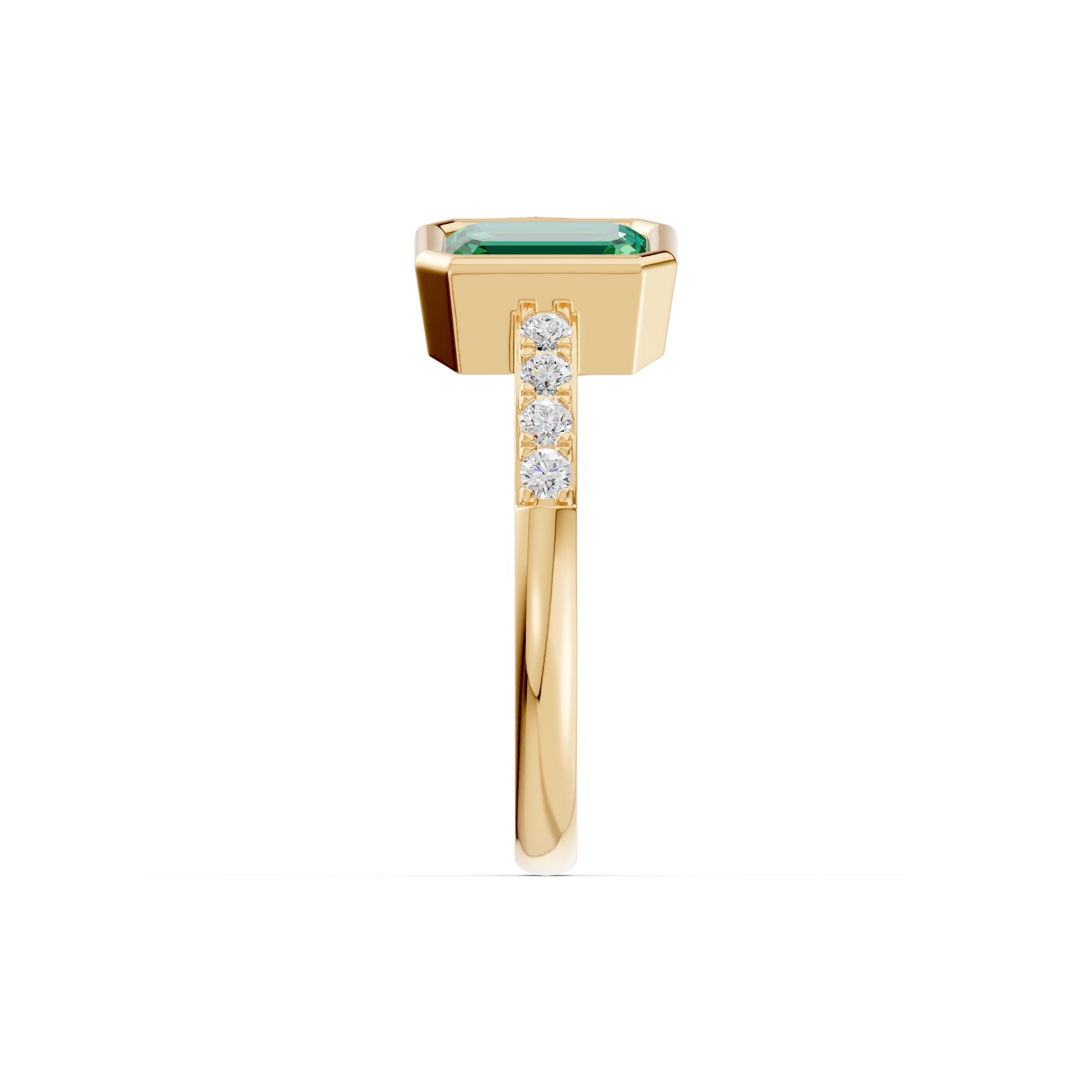 Crimson and Clover Gemstone and Diamond Ring