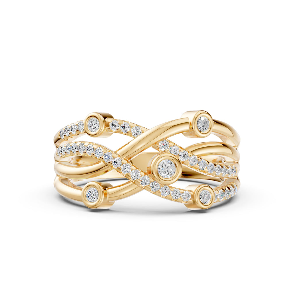 Interlace Diamond Ring