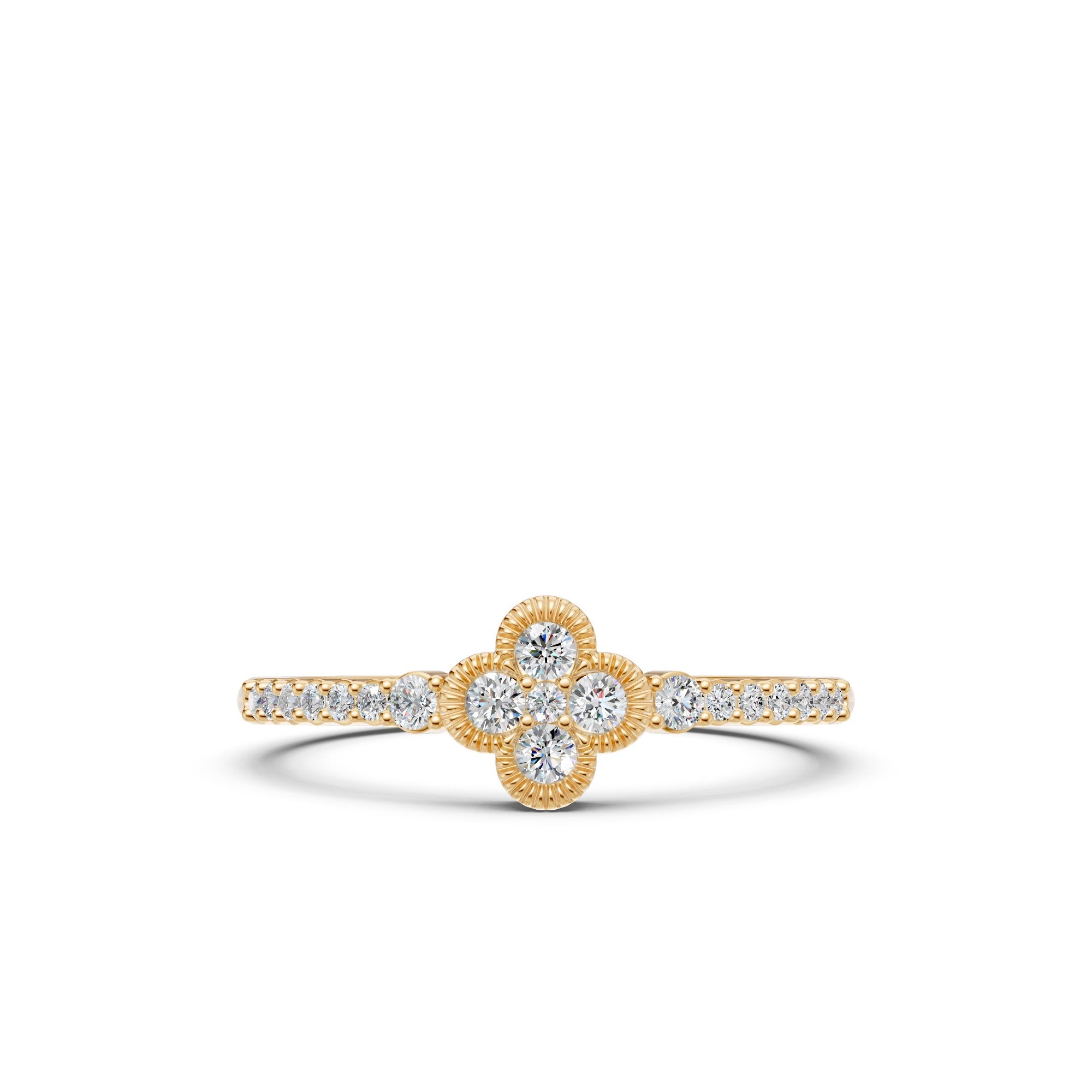 Lucky Clover Diamond Ring