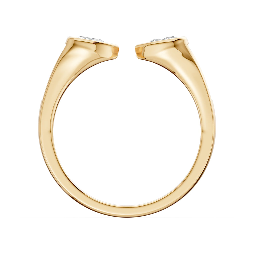 Double Pear Open Diamond Ring