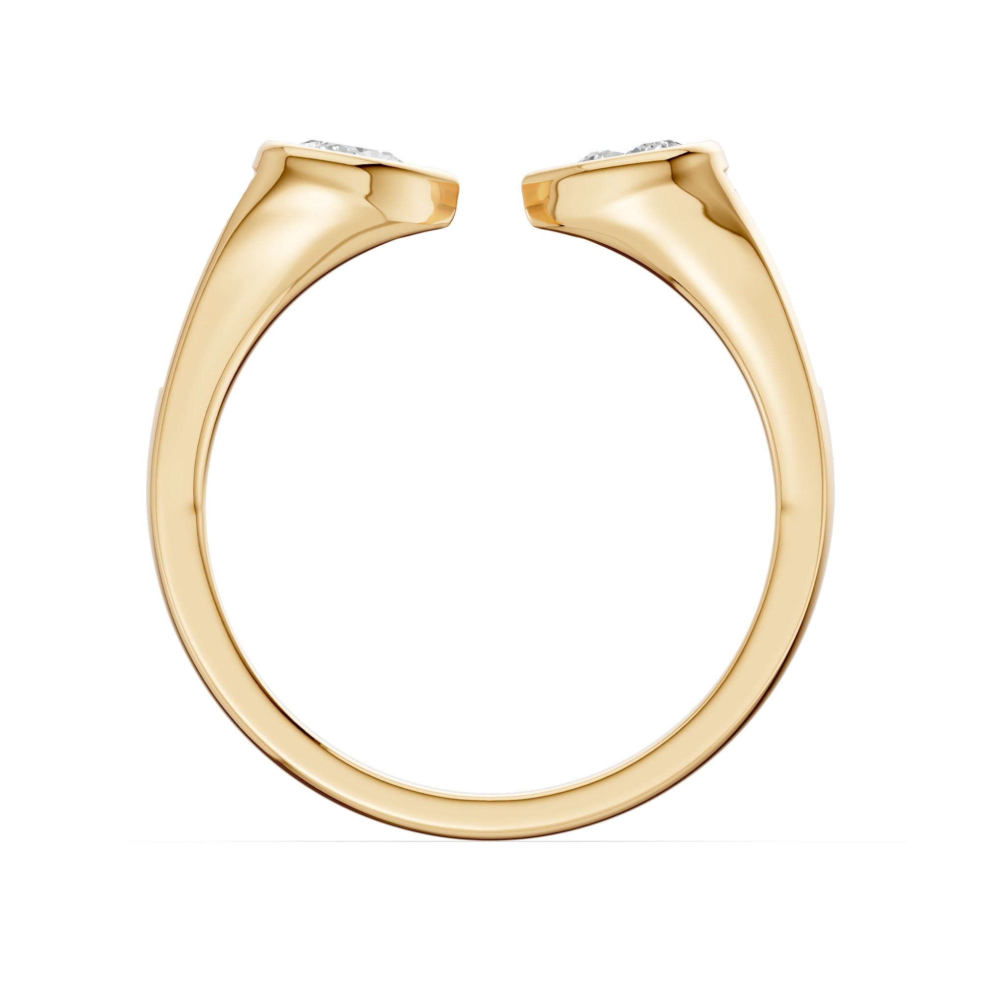 Double Pear Open Diamond Ring