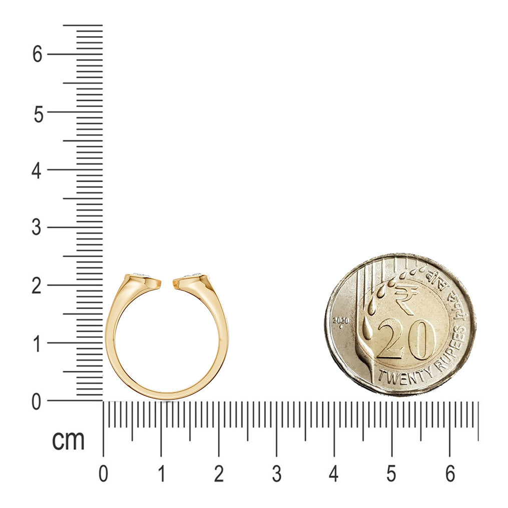 Double Pear Open Diamond Ring