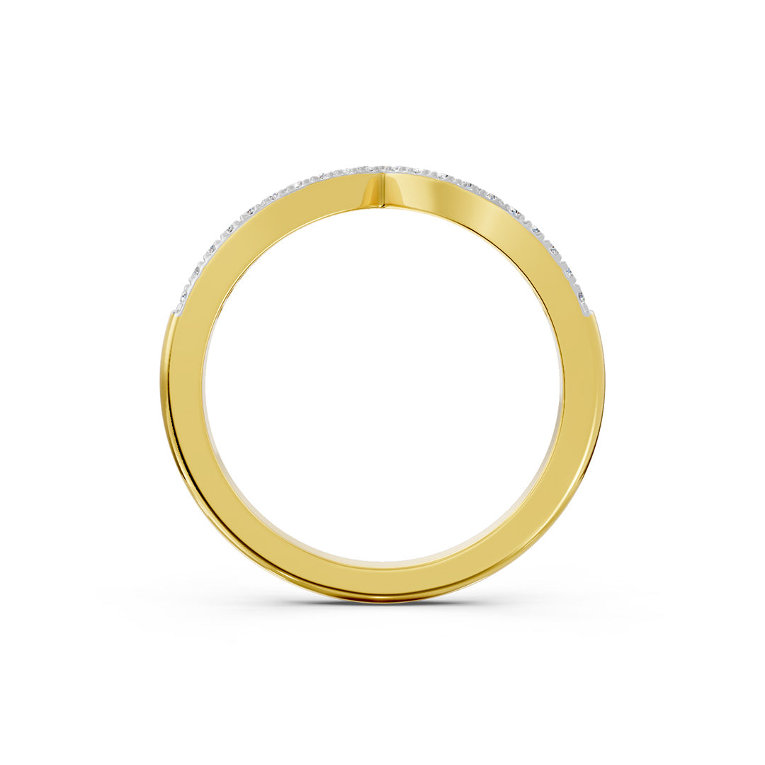 Chevron Diamond Ring