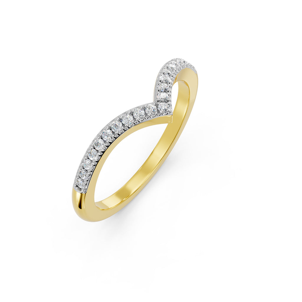 Chevron Diamond Ring