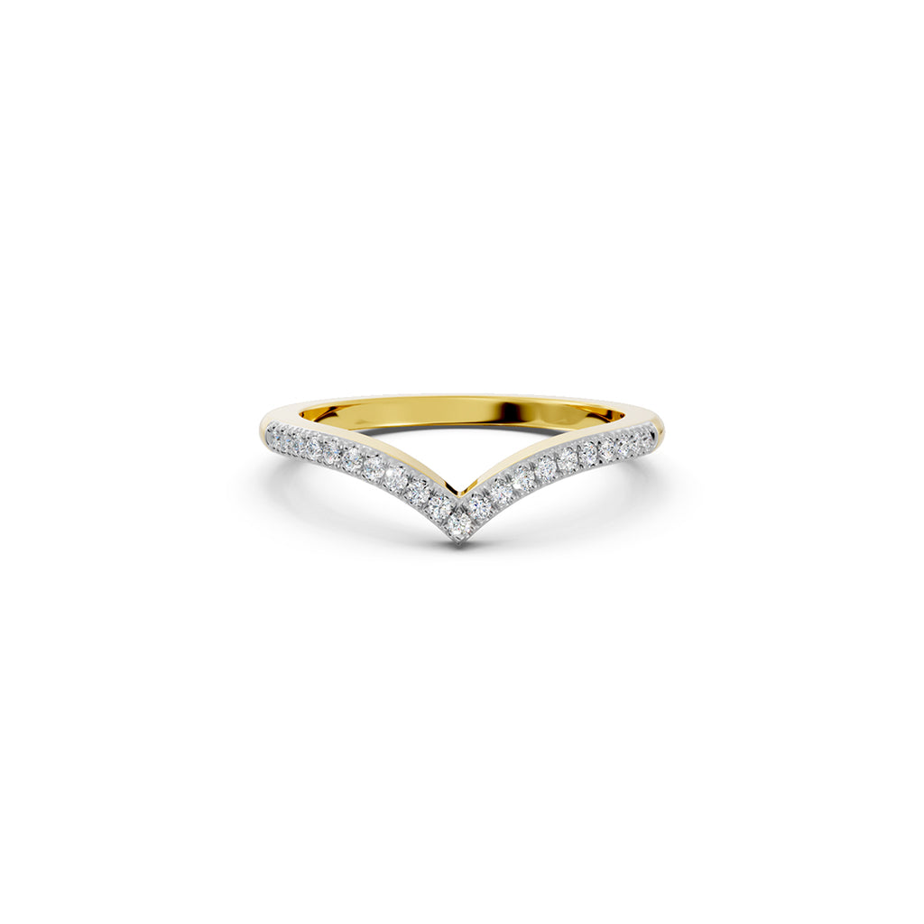 Chevron Diamond Ring
